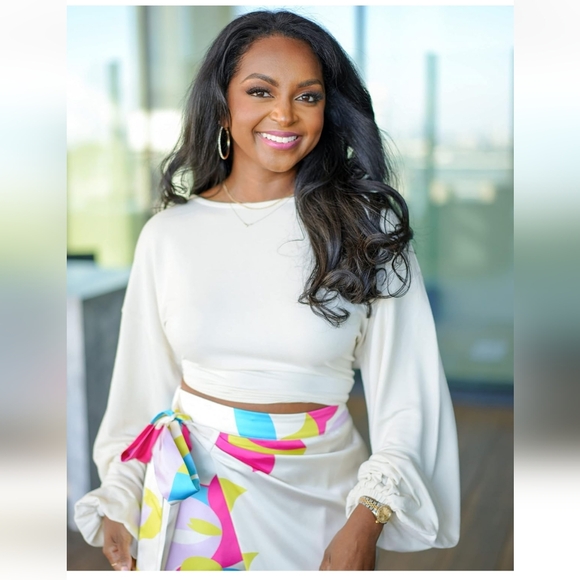 ๐๐ THE DROP White Long-sleeve Wrap Cardigan Low Back Tie Soft Knit Size: M - Picture 2 of 7